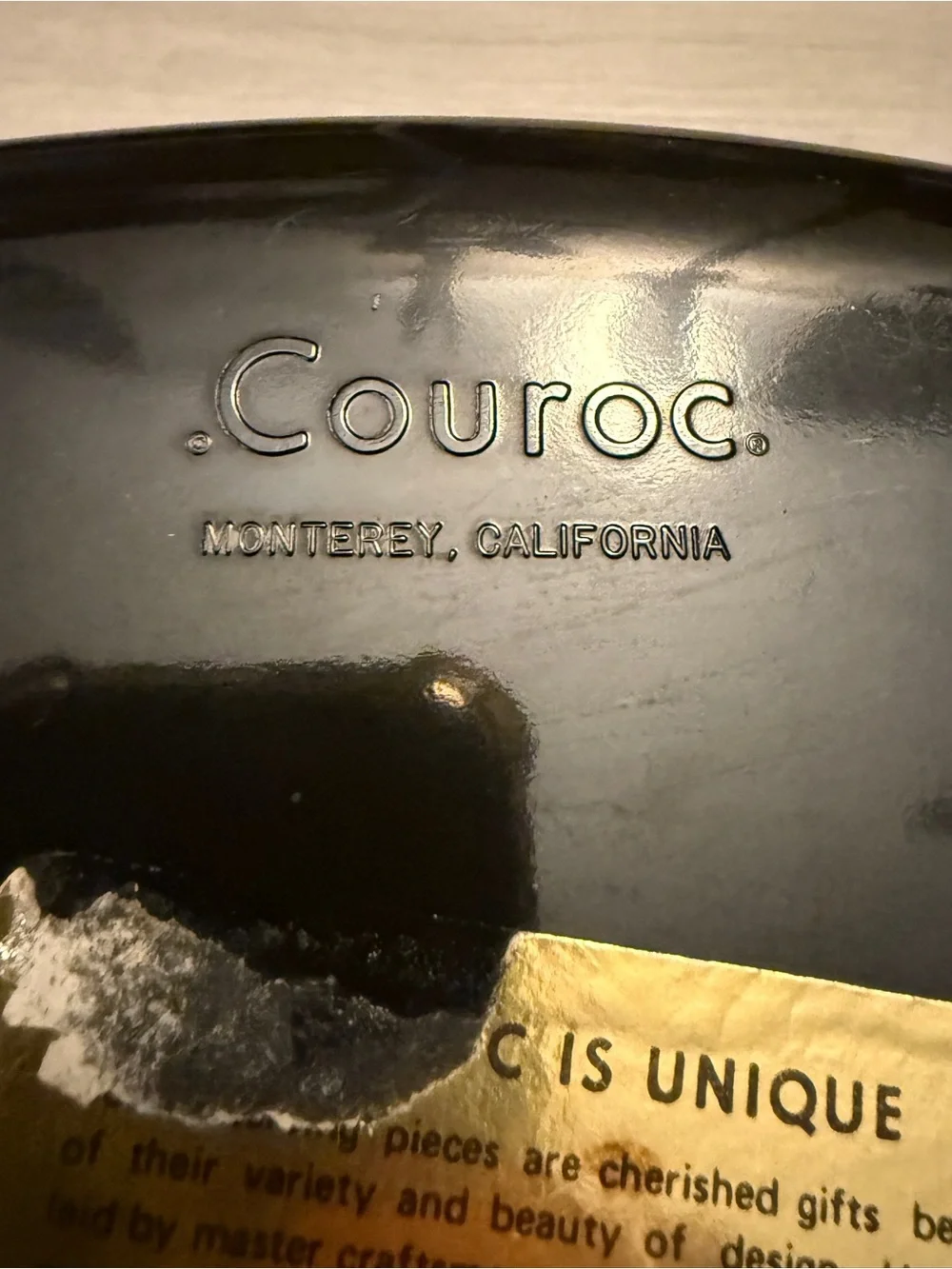 EUC Vintage Couroc Tray Western Airlines Monterey CA Flowers Hibiscus 8.5” Plate